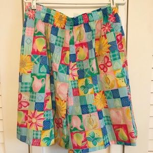 Vintage Partchwork Fruit Shorts